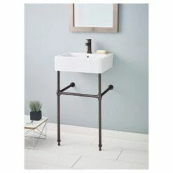 Nuovella Console Lavatory Sink -A&E BATH & SHOWER Shop 1230 19 wh 1 575 ab