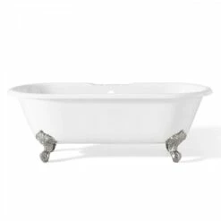 Regal Double Ended Cast Iron Clawfoot Tub - Rim Faucet Drillings -A&E BATH & SHOWER Shop 2126c