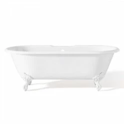 Regal Double Ended Cast Iron Clawfoot Tub - Rim Faucet Drillings -A&E BATH & SHOWER Shop 2126wh