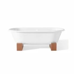 Regal Wooden Base Clawfoot Tub - Continuous Roll Rim - No Faucet Drillings -A&E BATH & SHOWER Shop 2129 ww nb 3