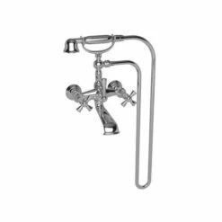 Aylesbury Wall Mount Exposed Tub And Hand Shower Set - Cross Handles