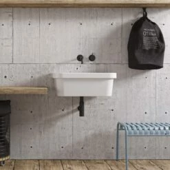 Porcelain Wall Mount Utility Sink 8 Porcelain Wall Mount Utility Sink -A&E BATH & SHOWER Shop 3001 lifestyle 1 02stvaykkkcg6vuf