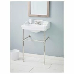Essex Console Lavatory Sink - 4 Inch Faucet Drillings -A&E BATH & SHOWER Shop 553 wh 4 575 pn 1