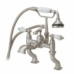 Deck Mount Bathtub Filler With Hand Shower And Lever Handles -A&E BATH & SHOWER Shop 6012 bn