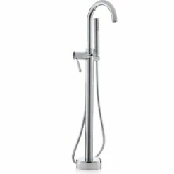 Contemporary Free Standing Tub Filler With Handshower