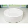 Allegra Acrylic 75 Inch Freestanding Round Bathtub - White