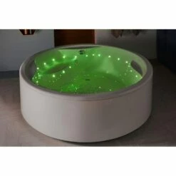 Allegra Acrylic 75 Inch Freestanding Relax Air Massage Bathtub - White