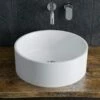 Bassini Vessel Bathroom Sink - White 2 Bassini Vessel Bathroom Sink - White -A&E BATH & SHOWER Shop B9611
