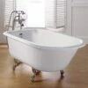 Traditional Cast Iron Clawfoot Tub - No Faucet Drillings -A&E BATH & SHOWER Shop C2094 S