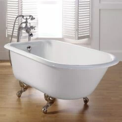 Traditional Cast Iron Clawfoot Tub - No Faucet Drillings