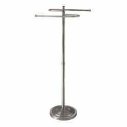 Free Standing S Style Tree Towel Stand - Satin Nickel
