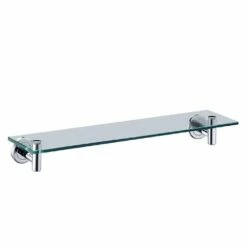 Latitude Ii Collection 20 Inch Tempered Glass Bathroom Shelf