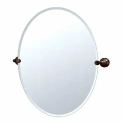 Tiara Collection Wall Mount Large Oval Bathroom Mirror
