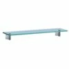 Bleu Collection 17 Inch Tempered Glass Bathroom Shelf