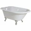 Norfolk 48 Inch Cast Iron Classic Clawfoot Tub - Rim Faucet Drillings -A&E BATH & SHOWER Shop LG48RT7WRBC S