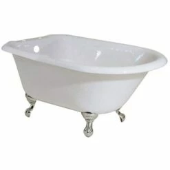 Norfolk 48 Inch Cast Iron Classic Clawfoot Tub - Rim Faucet Drillings