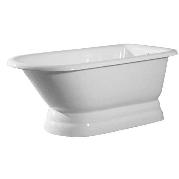Davenport 60 Inch Cast Iron Classic Pedestal Tub - No Faucet Drillings - White 4 Davenport 60 Inch Cast Iron Classic Pedestal Tub - No Faucet Drillings - White - Image 2