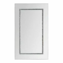 Embedded Jewels 40 Inch Rectangular Mirror - Chrome