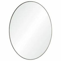 Newport 40 Inch Mirror - Antique Brushed Silver