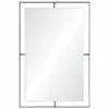 Heston 31 Inch Mirror - Matte Black / Brushed Silver -A&E BATH & SHOWER Shop MT1857