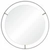 Jericho 31 Inch Mirror - Matte Black / Brushed Silver