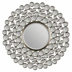 Andromeda 42 Inch Circular Mirror - Satin Nickel