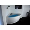 Olivia 55 Inch Acrylic Corner Relax Air Massage Bathtub - White -A&E BATH & SHOWER Shop OLIV WHT RLX