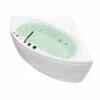 Olivia 55 Inch Acrylic Jetted Bathtub - High Gloss White