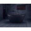 Purescape 61 Inch Aquatex Freestanding Double Ended Tub - Graphite Black -A&E BATH & SHOWER Shop PS748M BLCK