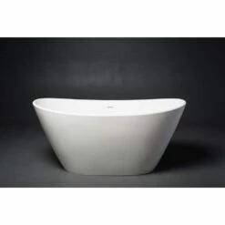 Purescape 61 Inch Aquatex Freestanding Double Ended Tub - White