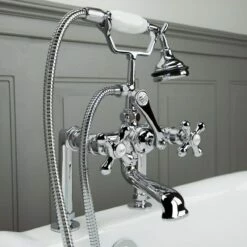 Savanna 60 Inch Acrylic Clawfoot Tub Package - White / Chrome Feet & Fixtures 13 Savanna 60 Inch Acrylic Clawfoot Tub Package - White / Chrome Feet & Fixtures -A&E BATH & SHOWER Shop RM462C 1