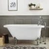 Stratford Acrylic Classic Clawfoot Tub - No Faucet Drillings - Lion Paw Feet -A&E BATH & SHOWER Shop RMART0WLP