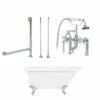 Savanna 60 Inch Acrylic Clawfoot Tub Package - White / Chrome Feet & Fixtures -A&E BATH & SHOWER Shop SAVINGSPACKAGE RT60 C