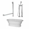 Laurent 60 Inch Cast Iron Double Ended Pedestal Tub Package - White / Chrome Fixtures 1 Laurent 60 Inch Cast Iron Double Ended Pedestal Tub Package - White / Chrome Fixtures -A&E BATH & SHOWER Shop SAVINGSPACKAGE38