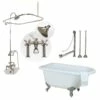 Savanna 54 Inch Acrylic Clawfoot Tub And Shower Package - White / Chrome Feet & Fixtures -A&E BATH & SHOWER Shop SAVINGSPACKAGE5