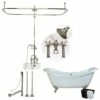 Serenity 72 Inch Acrylic Double Slipper Tub And Shower Package - White / Chrome Feet & Fixtures 2 Serenity 72 Inch Acrylic Double Slipper Tub And Shower Package - White / Chrome Feet & Fixtures -A&E BATH & SHOWER Shop SAVINGSPACKAGE72 SH