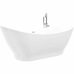 A&E BATH & SHOWER Tundra 66 Inch Acrylic Double Slipper Freestanding Tub - No Faucet Drillings