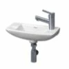Small Wall Mount Sink - Right Side Single Faucet Drilling