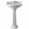 China Series Small Washbasin With Backsplash Pedestal Sink 1 China Series Small Washbasin With Backsplash Pedestal Sink -A&E BATH & SHOWER Shop WHAR814 815 S