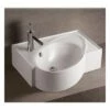 Isabella Collection Rectangular Above Mount Basin With Integrated Oval Bowl - Single Faucet Hole - White -A&E BATH & SHOWER Shop WHKN1129 W