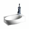 Isabella Rectangular Wall Mount Basin With Integrated Oval Bowl - White 1 Isabella Rectangular Wall Mount Basin With Integrated Oval Bowl - White -A&E BATH & SHOWER Shop WHKN1136