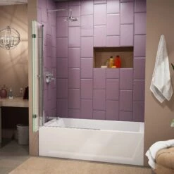 DreamLine Aqua Fold 56-60 In. W X 58 In. H Frameless Bi-Fold Tub Door With Extender Panel - Chrome 20 DreamLine Aqua Fold 56-60 In. W X 58 In. H Frameless Bi-Fold Tub Door With Extender Panel - Chrome -A&E BATH & SHOWER Shop aqua fold tub door 6 1 72 ab681ieohpo4duhp