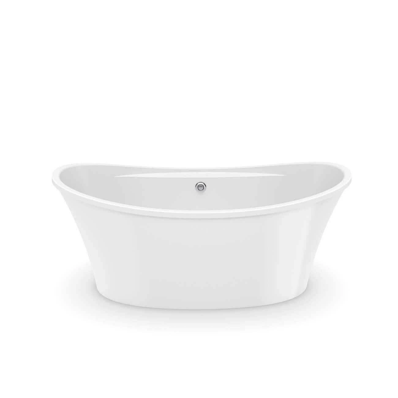 Ariosa 66 Inch Double Slipper Freestanding Bathtub - White 7 Ariosa 66 Inch Double Slipper Freestanding Bathtub - White - Image 5