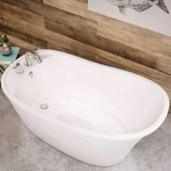 Ariosa 60 Inch Slipper Freestanding Bathtub - White 6 Ariosa 60 Inch Slipper Freestanding Bathtub - White -A&E BATH & SHOWER Shop ariosa 6032 bathtub closeup uan0zqjaknyqsgod
