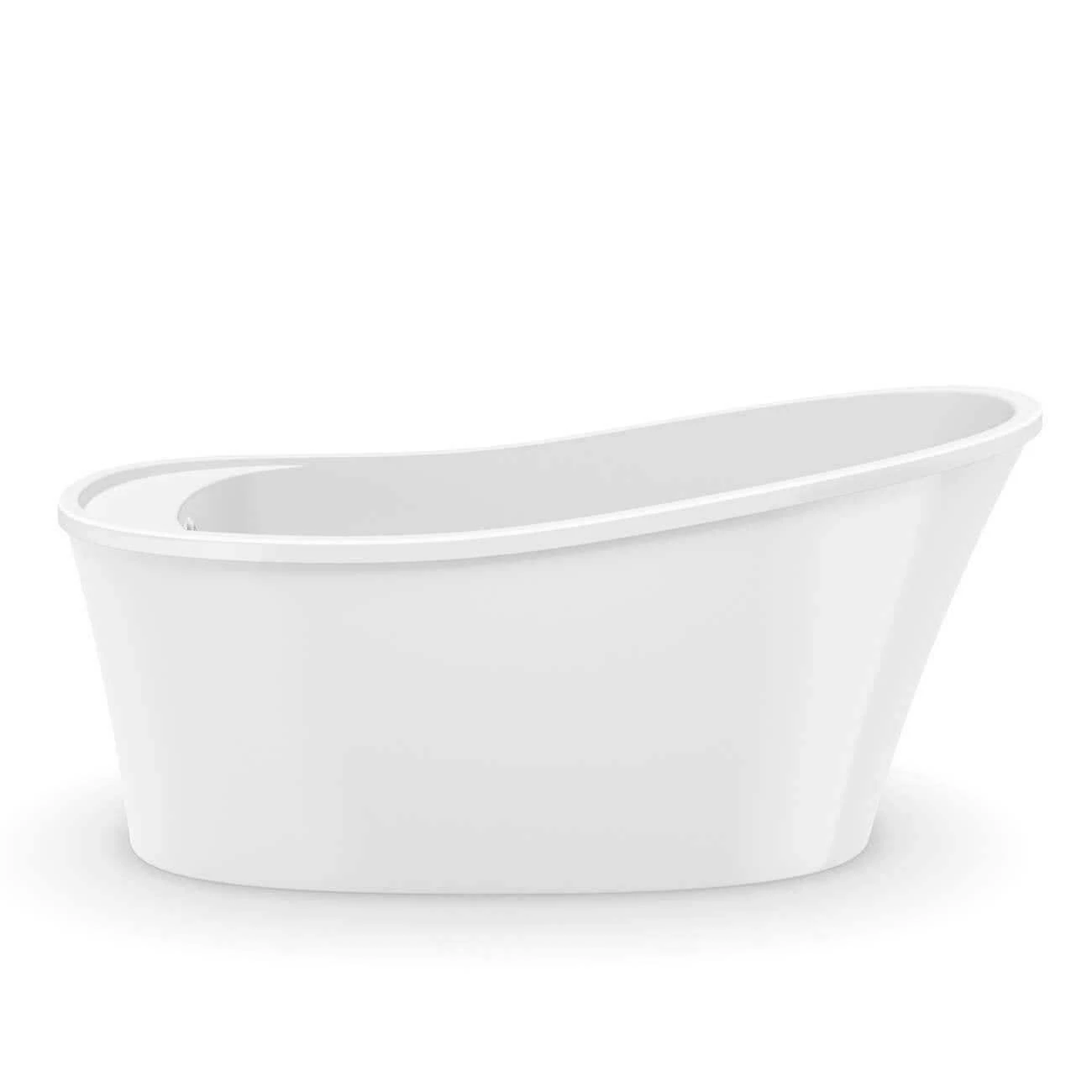 Ariosa 60 Inch Slipper Freestanding Bathtub - White 5 Ariosa 60 Inch Slipper Freestanding Bathtub - White - Image 3