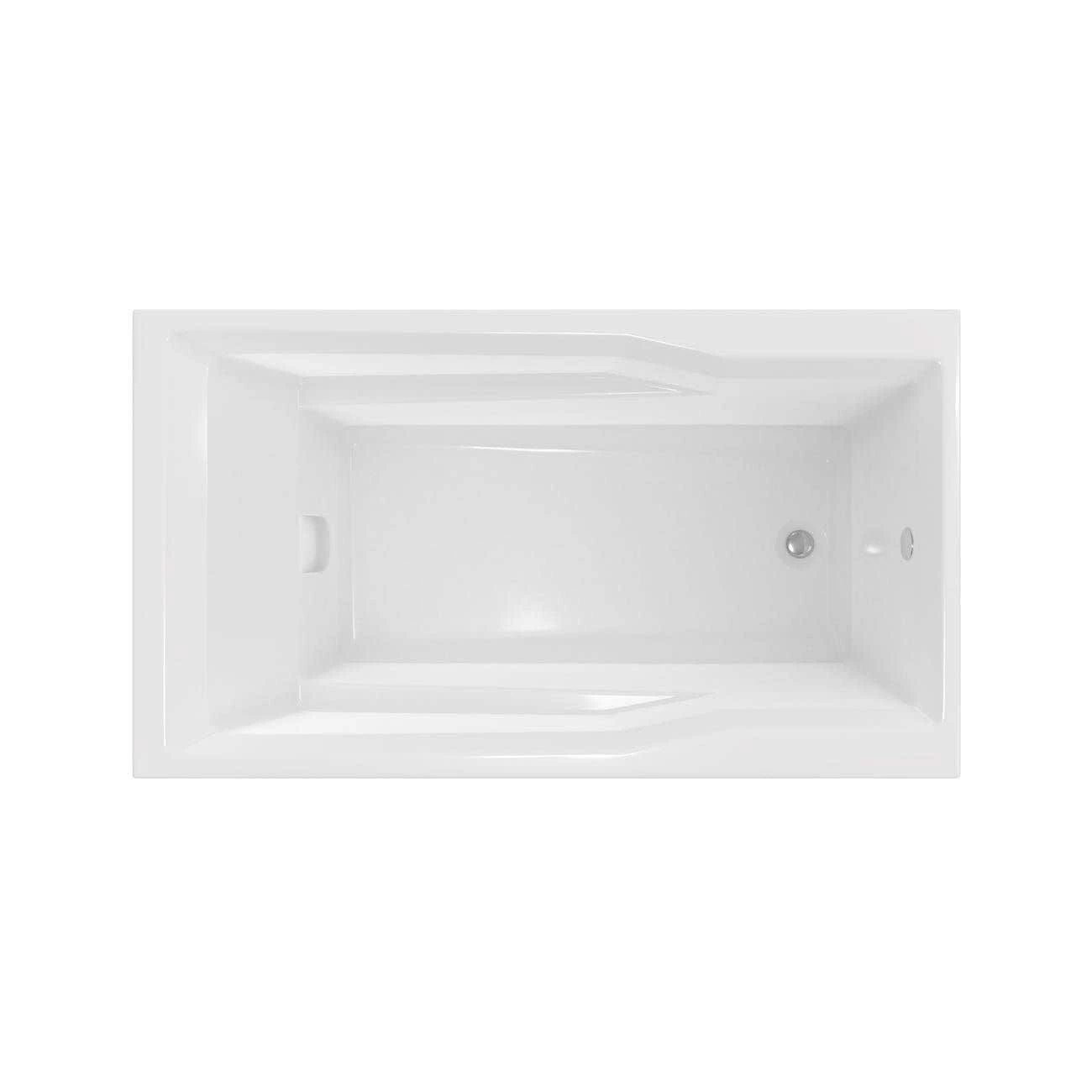 Ascot I 60 Inch Acrylic Drop-in Universal Drain Bathtub - White 4 Ascot I 60 Inch Acrylic Drop-in Universal Drain Bathtub - White - Image 2