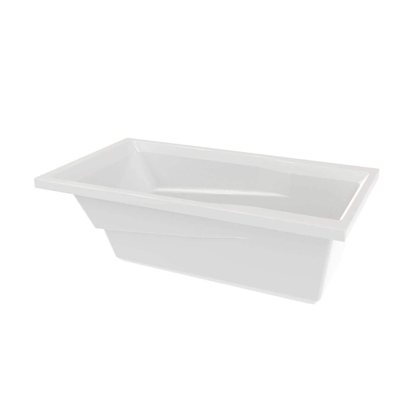 Ascot I 60 Inch Acrylic Drop-in Universal Drain Bathtub - White 6 Ascot I 60 Inch Acrylic Drop-in Universal Drain Bathtub - White - Image 4