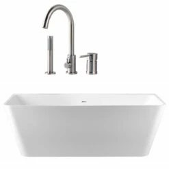 Axton Acrylic Double Ended Freestanding Bathtub Package