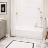 Aloha Ohana 60 X 30 Porcelain Enamel Alcove Right-Hand Drain Bathtub In White 1 Aloha Ohana 60 X 30 Porcelain Enamel Alcove Right-Hand Drain Bathtub In White -A&E BATH & SHOWER Shop bz01102 r 000 00 life dowh7ykgici269bq