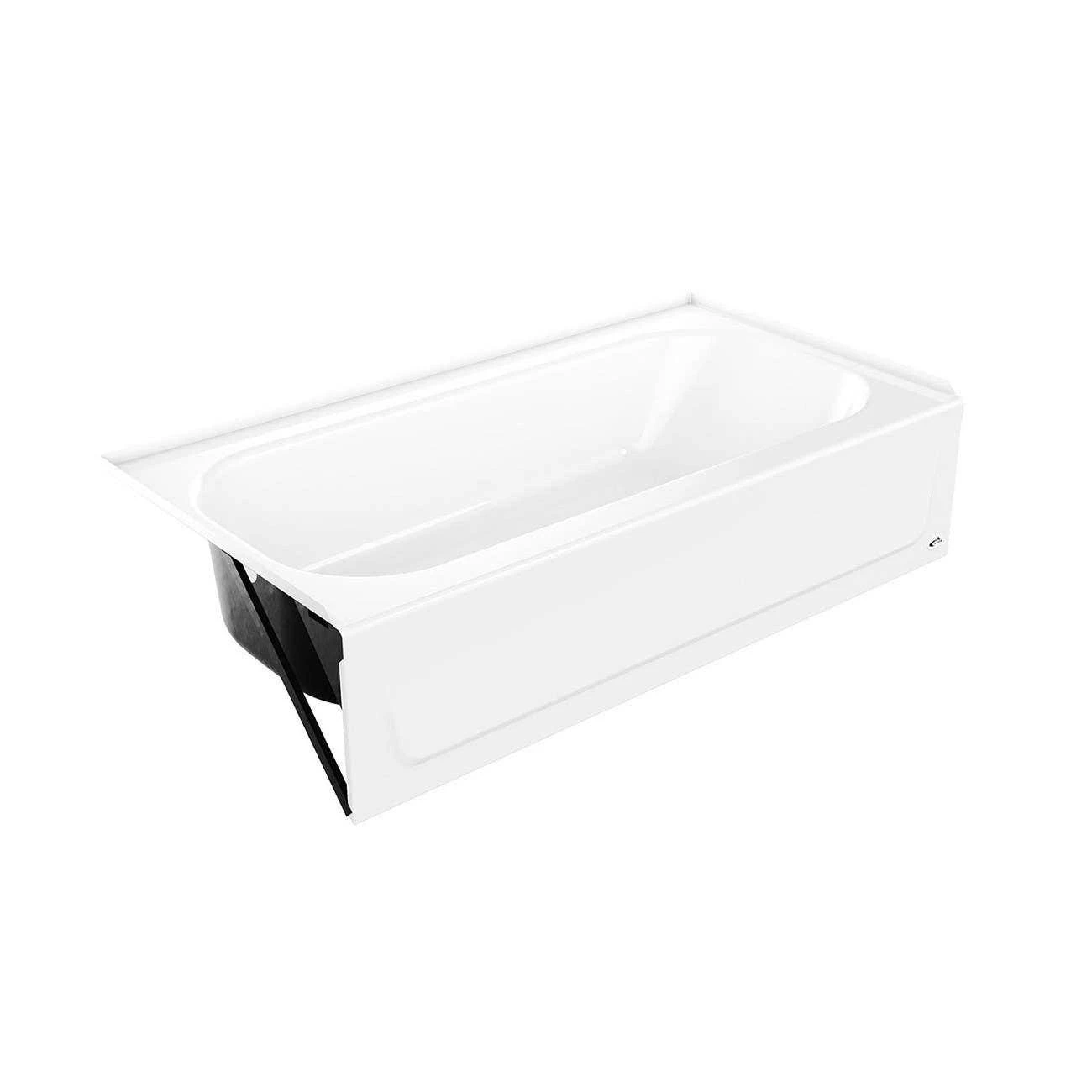 Aloha Ohana Plus 60 X 32 Porcelain Enamel Alcove Left-Hand Drain Bathtub In White 4 Aloha Ohana Plus 60 X 32 Porcelain Enamel Alcove Left-Hand Drain Bathtub In White - Image 2